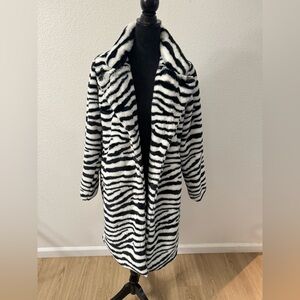 Stoosh Black and White Striped Teddy Jacket
